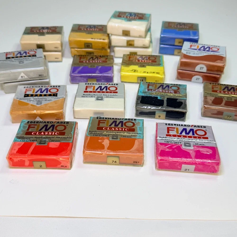 Eberhard Faber Fimo Polymer Clay Lot 20 Blocks Classic Soft Effect Multi Color